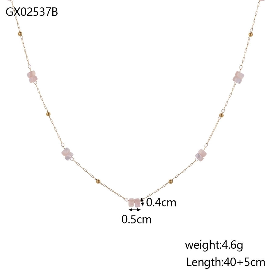 Jewelry Simple Style Geometric 304 Stainless Steel 18K Gold Plated Pendant Necklace