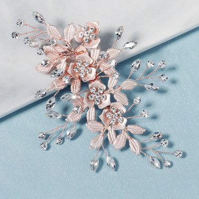 elegant flower rhinestone inlay rhinestones hair clip