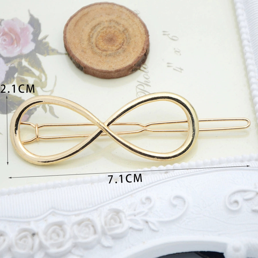 fashion geometric metal plating hair clip