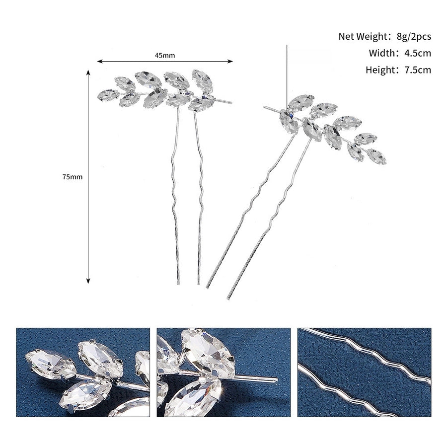 Antique U-shaped Hairpin Hair Accessories Simple Rhinestone Pin Hairpin Photography Portrait High-end Hair Hairpin