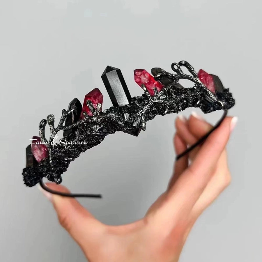 women's retro square crystal inlay crystal hair band