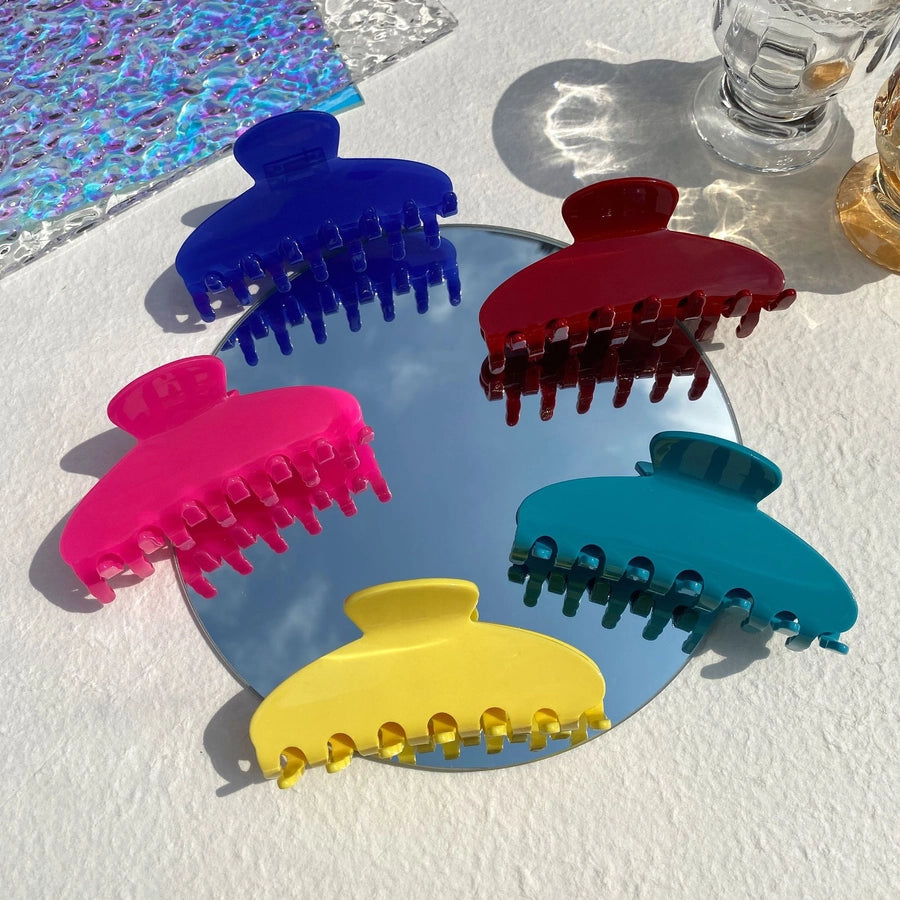 Women's Basic Simple Style Solid Color Acetic acid sheets Hair Claws