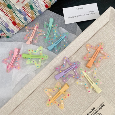 Women's Korean Style Star Resin Hair Clip