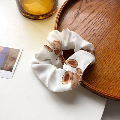 Women's Preppy Style Sweet Korean Style Animal Bear Cloth Hair Tie