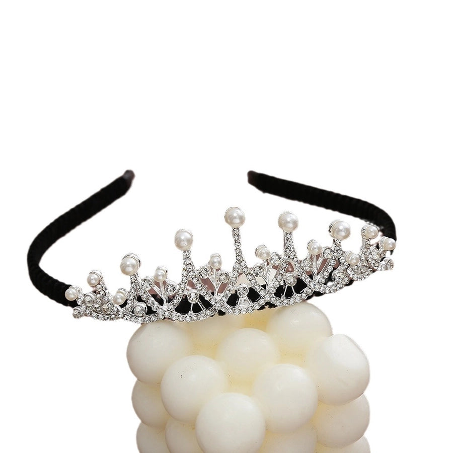 Women's Cute Crown Imitation Pearl Alloy Hair Band