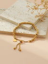 Elegant Retro Heart Shape 304 Stainless Steel 18K Gold Plated Bracelets In Bulk