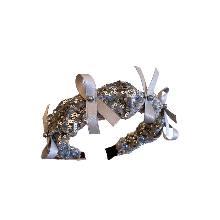 Women's Simple Style Solid Color Imitation Pearl Cloth Hair Band