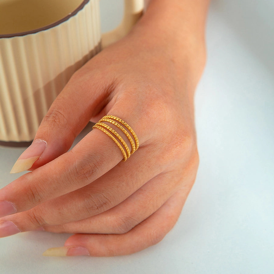 Jewelry Elegant Cross Heart Shape Solid Color Titanium Steel Open Rings