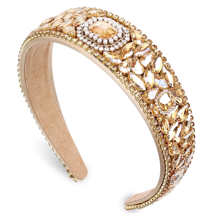 retro jewelry cloth handmade inlay rhinestones hair band