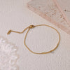 Jewelry Hawaiian French Style IG Style Solid Color 304 Stainless Steel 18K Gold Plated Plating Bracelets Anklet Jewelry Set