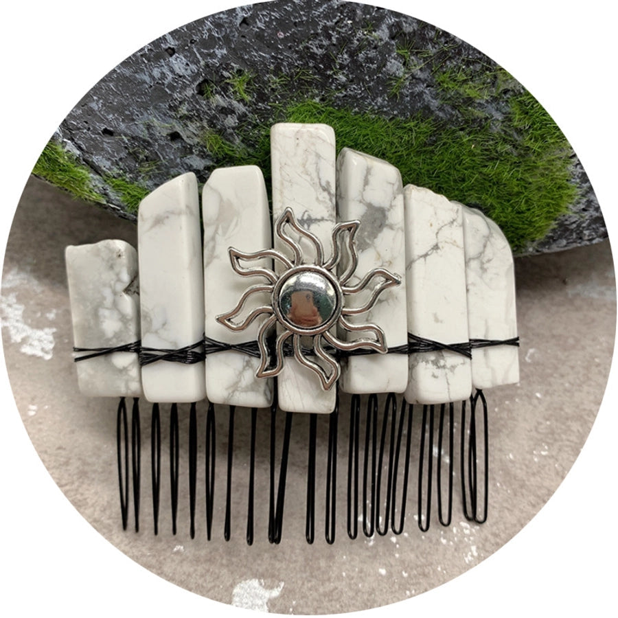 fashion sun crown crystal insert comb 1 piece