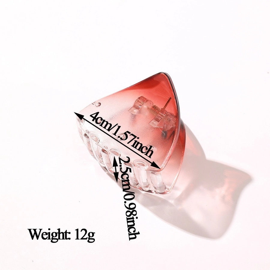 Gradient Small Grab Clip Small Disc Hairpin Environmentally Friendly Acetic Acid Shark Clip Transparent Oval Hair Grab Children's Clip