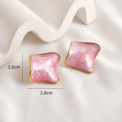 1 Pair IG Style Simple Style Square 304 Stainless Steel Ear Studs