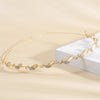 women's simple style waves flower bow knot metal inlay pearl zircon hair band
