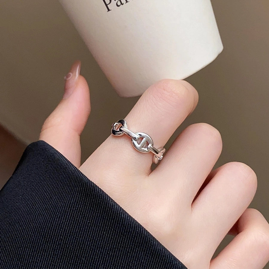 Jewelry French Style IG Style Geometric Titanium Steel Plating Open Rings