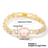 Copper K Gold Plated Inlay Water Droplets Zircon Bracelets