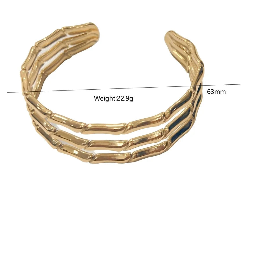 Elegant Streetwear Geometric Titanium Steel Cuff Bracelets Bracelets In Bulk
