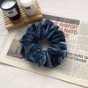 velvet oversized pure color hair scrunchies
