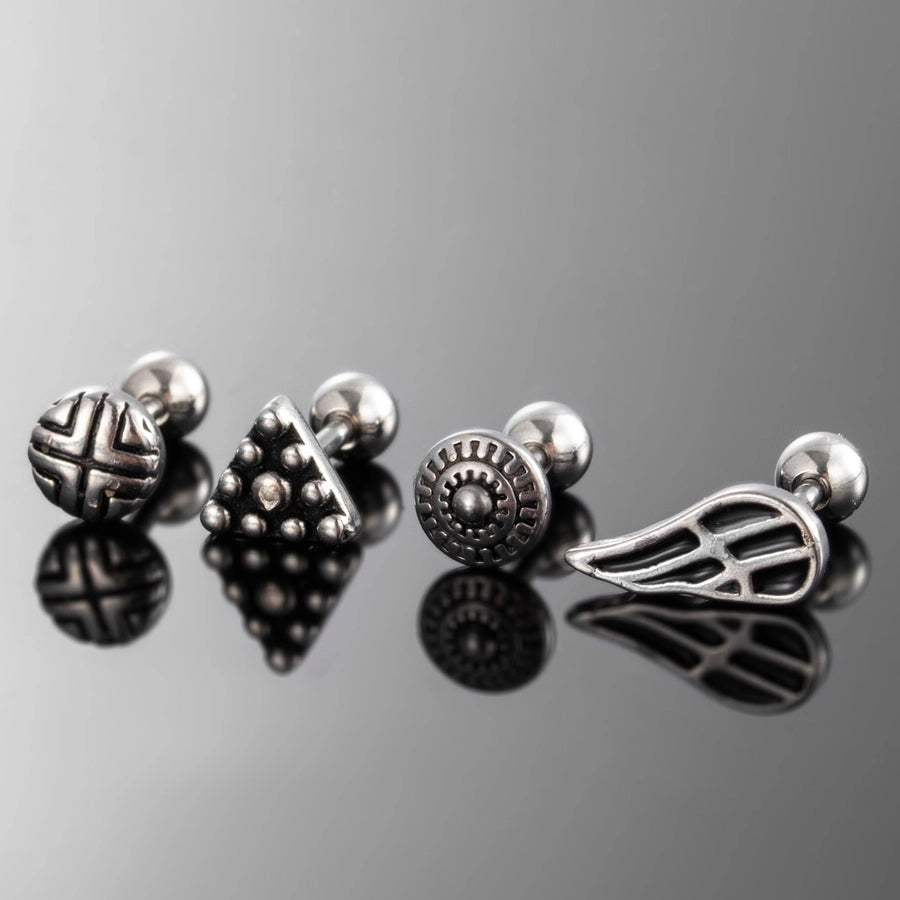 1 Piece IG Style Classic Style Cool Style Geometric Round 316 Stainless Steel  Ear Studs