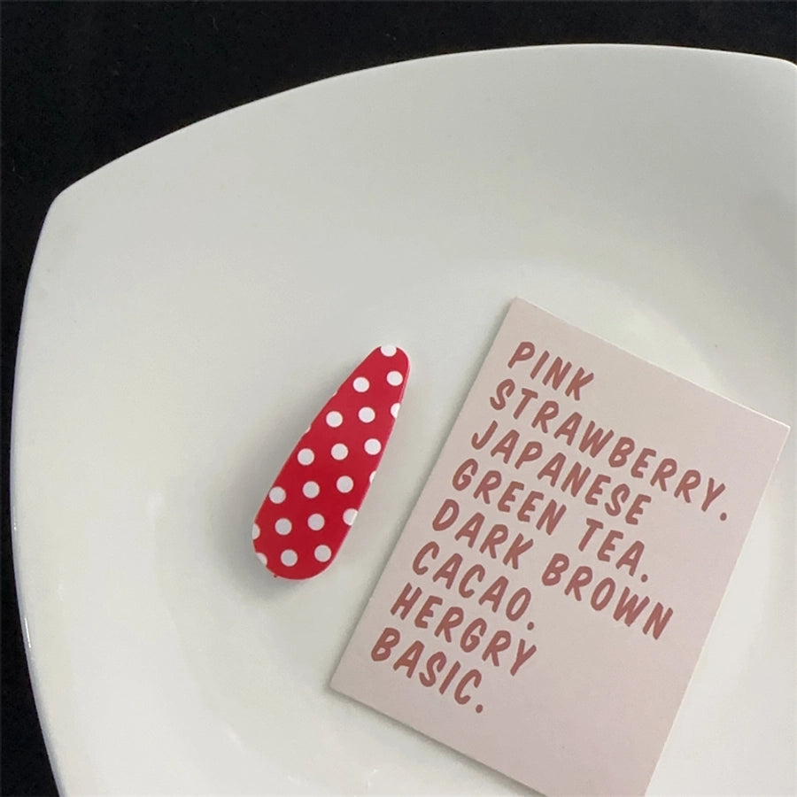 Women's Sweet Plaid Polka Dots Plastic Hair Clip