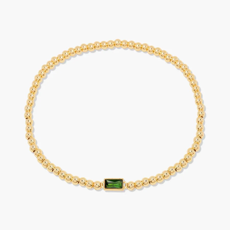 Simple Style Rectangle 201 Stainless Steel 304 Stainless Steel 18K Gold Plated Zircon Beaded Chain Bracelets In Bulk