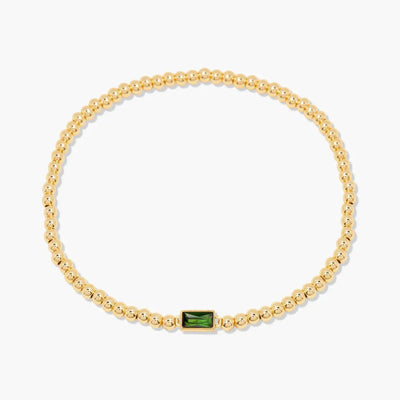 Simple Style Rectangle 201 Stainless Steel 304 Stainless Steel 18K Gold Plated Zircon Beaded Chain Bracelets In Bulk