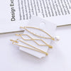 fashion geometric alloy plating artificial pearls hair clip 1 set