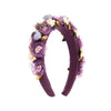 elegant romantic sweet rose cloth inlay rhinestones hair band
