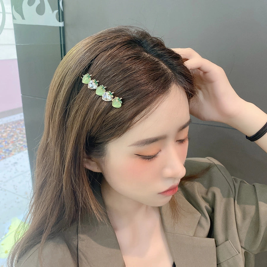 women's sweet strawberry alloy hair clip