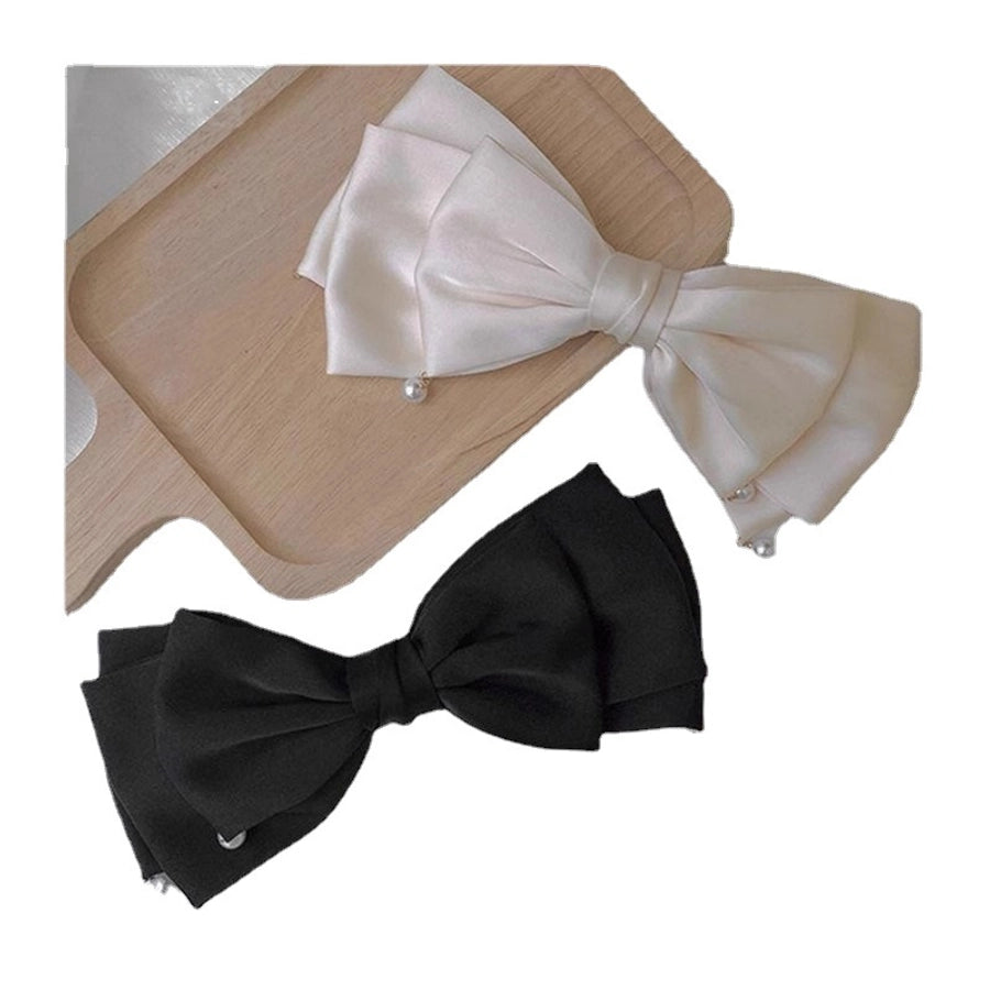 princess bow knot cloth patchwork hair clip