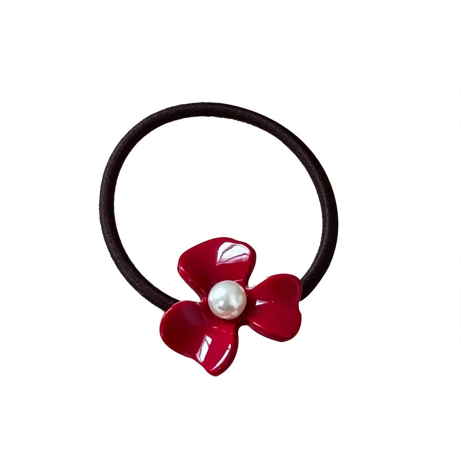 Women's Simple Style Classic Style Flower Plastic Cloth Flowers Hair Tie