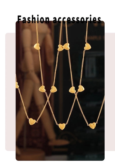 Jewelry Casual Beach Simple Style Heart Shape Titanium Steel Necklace