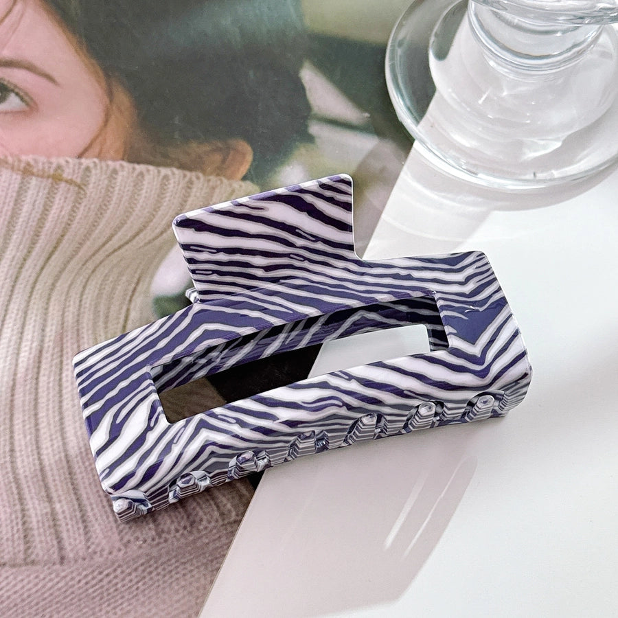 Women's Simple Style Stripe Pvc Hair Claws