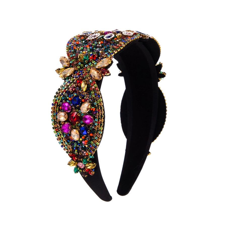 vintage style classic style flower rhinestone inlay rhinestones hair band