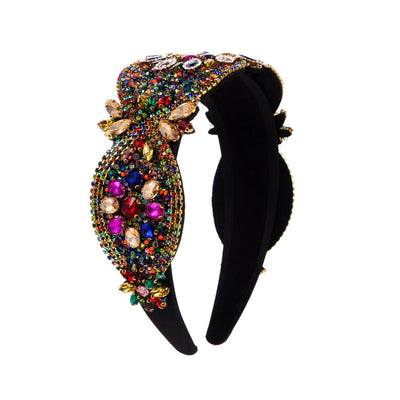 vintage style classic style flower rhinestone inlay rhinestones hair band