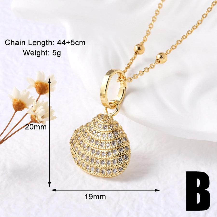 Jewelry Modern Style Simple Style Cross 201 Stainless Steel Copper Pearl Zircon 18K Gold Plated Inlay Pendant Necklace