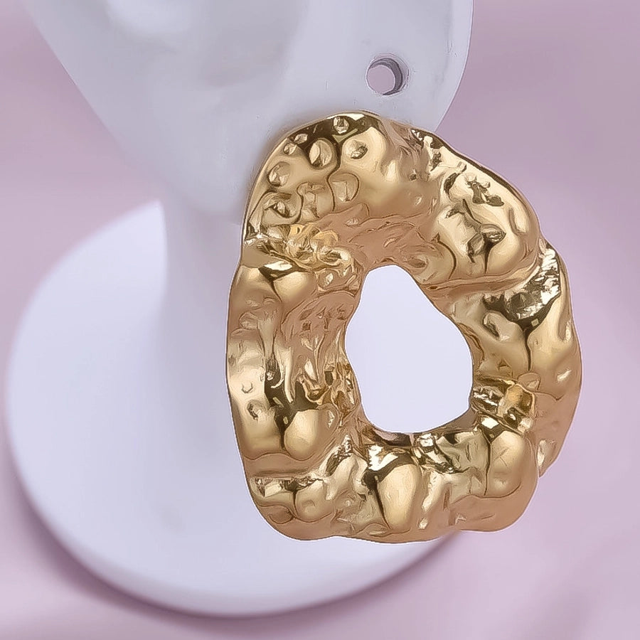 1 Pair Basic Simple Style Geometric Plating 304 Stainless Steel Ear Studs