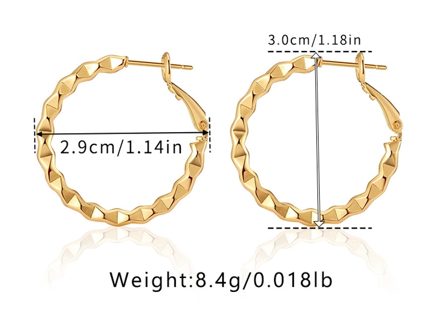 1 Pair Casual Exaggerated Classic Style Circle Plating Copper 18K Gold Plated Earrings