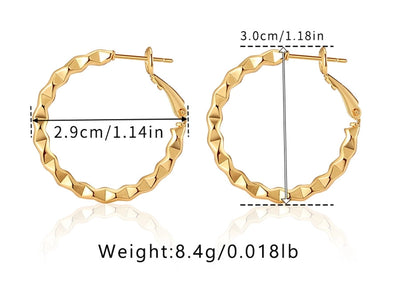1 Pair Casual Exaggerated Classic Style Circle Plating Copper 18K Gold Plated Earrings