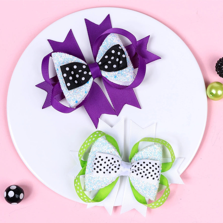 Halloween Funny Kid'S Bow Knot Threaded braid Hair Clip