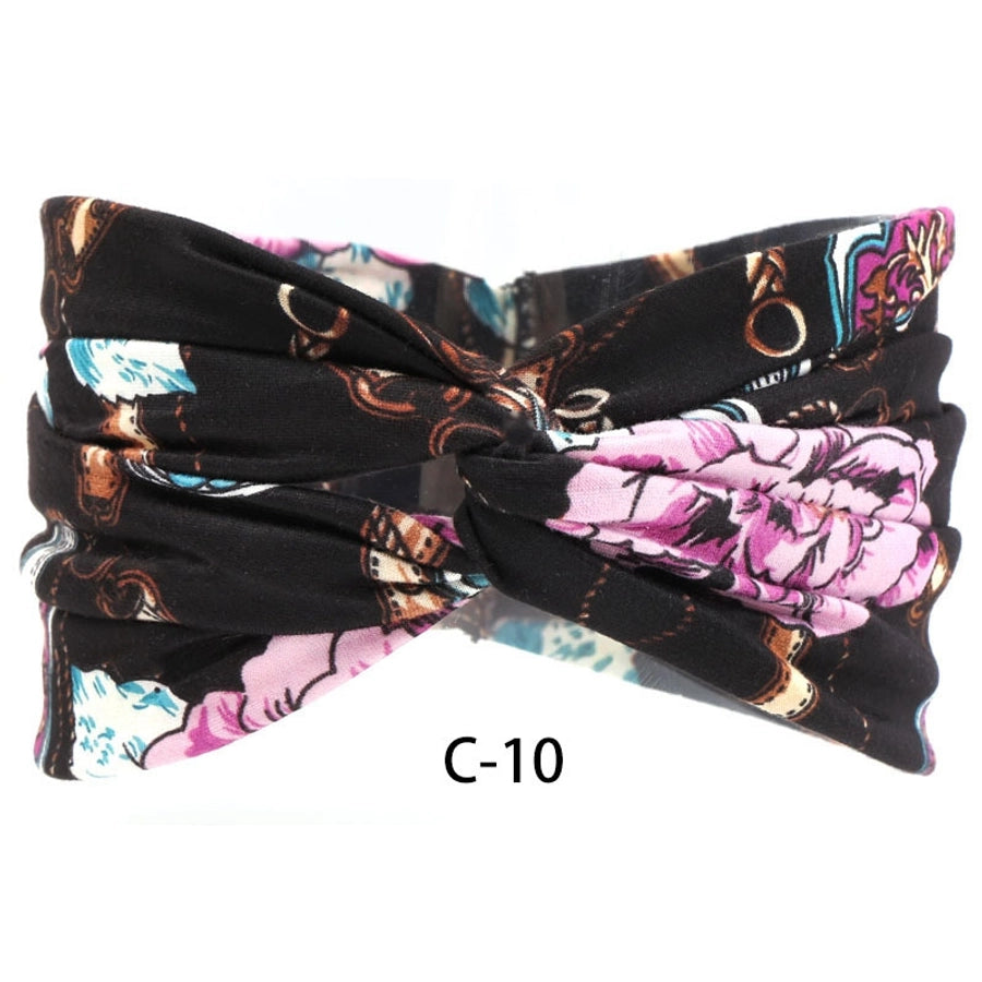 elegant streetwear plaid leopard cloth hair band