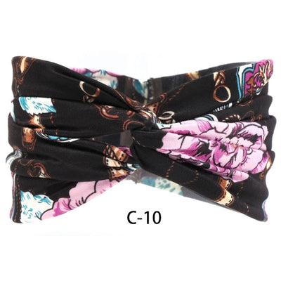 elegant streetwear plaid leopard cloth hair band