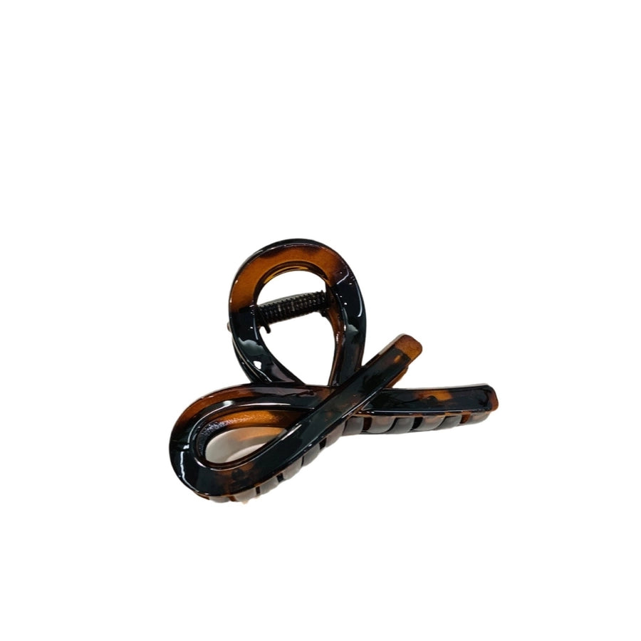 Women's Simple Style Bow Knot Plastic Resin Polishing Hair Claws