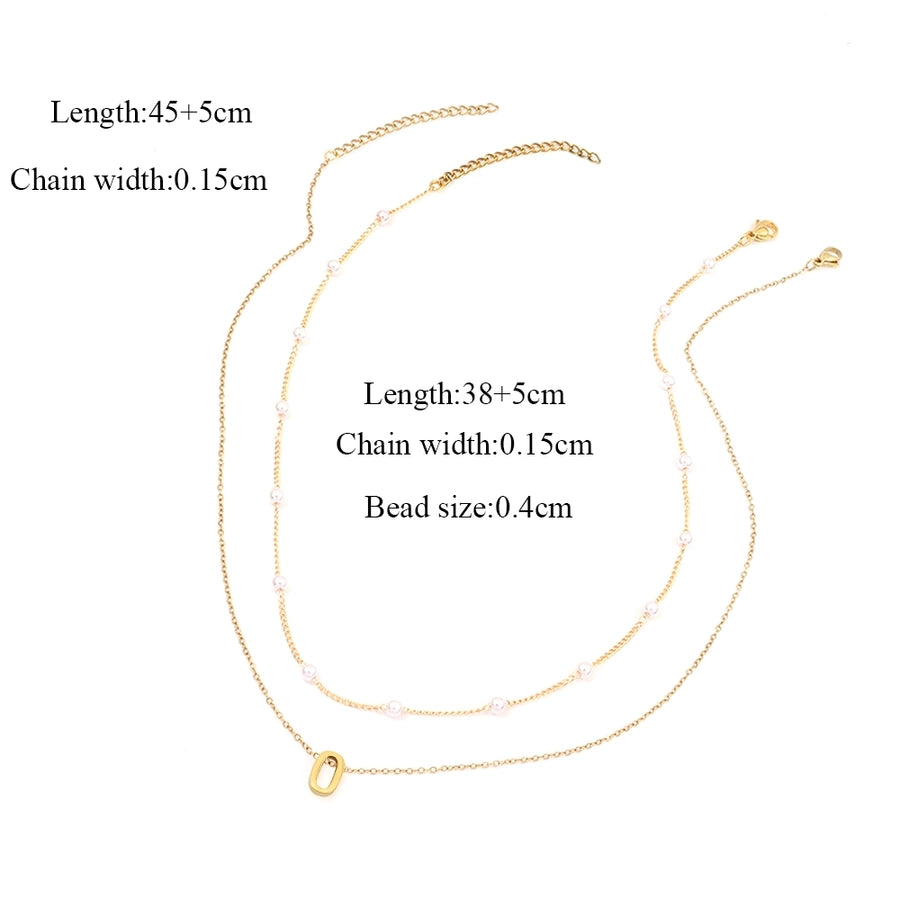 Jewelry Simple Style Classic Style Letter 201 Stainless Steel 304 Stainless Steel Pendant Necklace