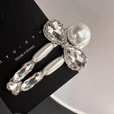 Women's Elegant Modern Style Classic Style Bow Knot Imitation Pearl Glass Inlay Imitation Pearl Glass Hair Clip