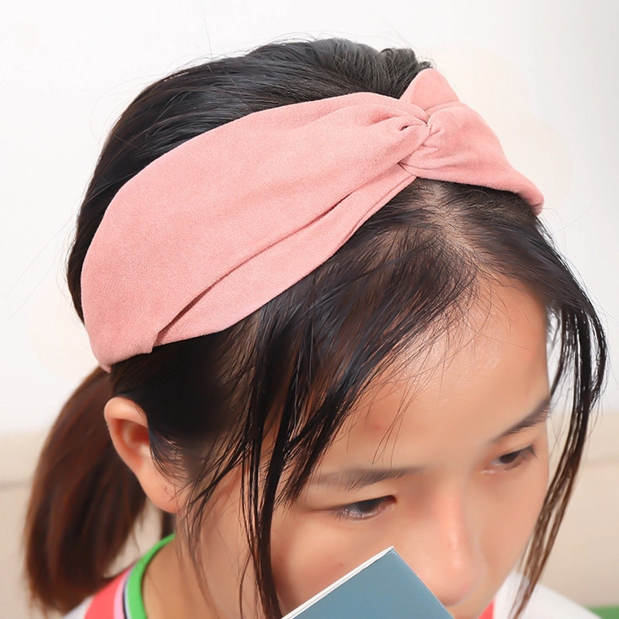 fashion bow knot cloth pleated hair band 1 piece