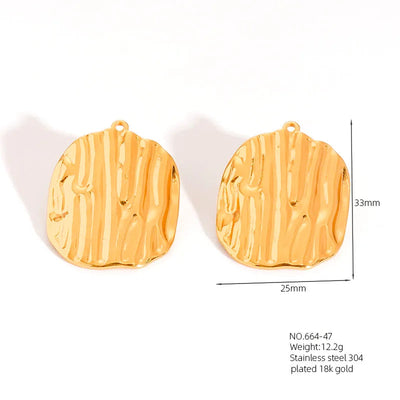 1 Pair Casual Simple Style Classic Style Geometric Square 304 Stainless Steel 18K Gold Plated Imitation Gold  Ear Studs