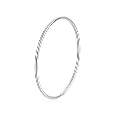 Simple Style Solid Color 304 Stainless Steel 18K Gold Plated Bangle In Bulk
