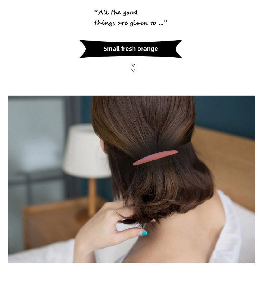 Korean-style fine half-hair simple hair clip clip head clip spring clip horizontal clip ponytail clip bangs clip
