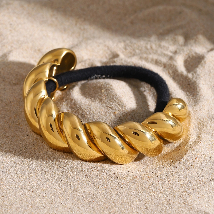 Women's IG Style Simple Style Twist 304 Stainless Steel Hair Tie